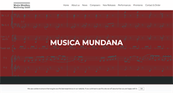 Desktop Screenshot of musica-mundana.com